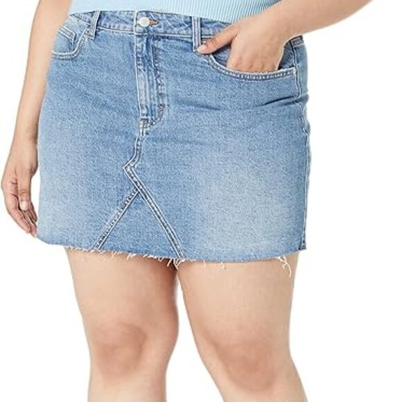 💙 Staples by The Drop Denim Mini Skirt | Size 3X | NWT - Picture 3 of 4